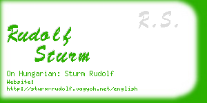 rudolf sturm business card